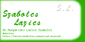 szabolcs lazics business card